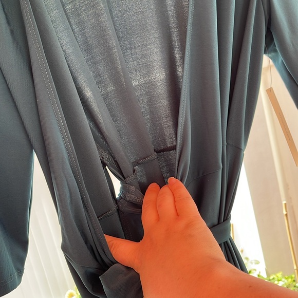 Kiyonna  - Whimsy Wrap Dress Hunter Medium - Picture 6 of 16